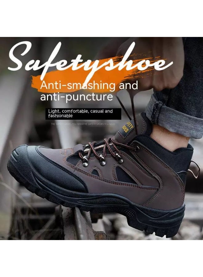 Sky View Safety Work Boots Waterproof Steel Toe shoes For Men, Leather Steel Toe Shoes Non Slip Resistant  Indestructible Lightweight Construction footwear - Image 2